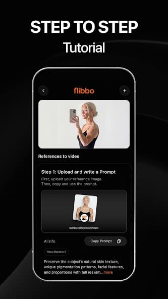 Flibbo video generation screen